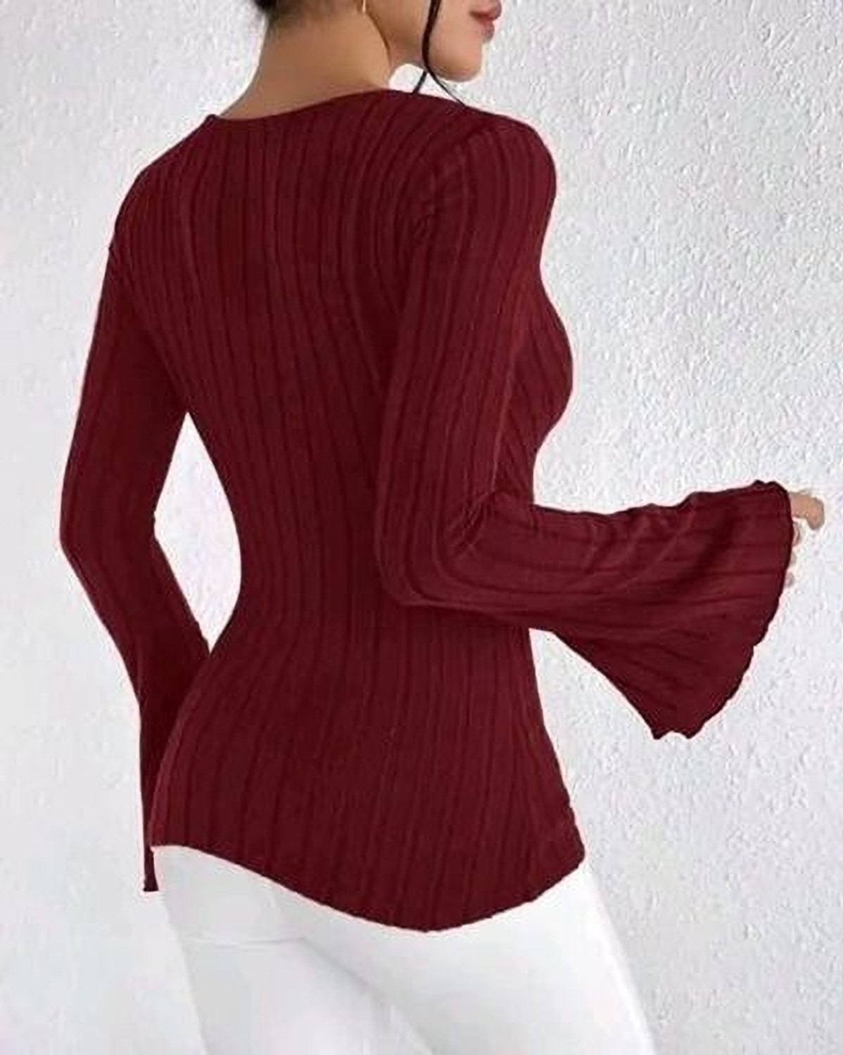 Image of Sovi fashion Casual Self Design Women Maroon Top