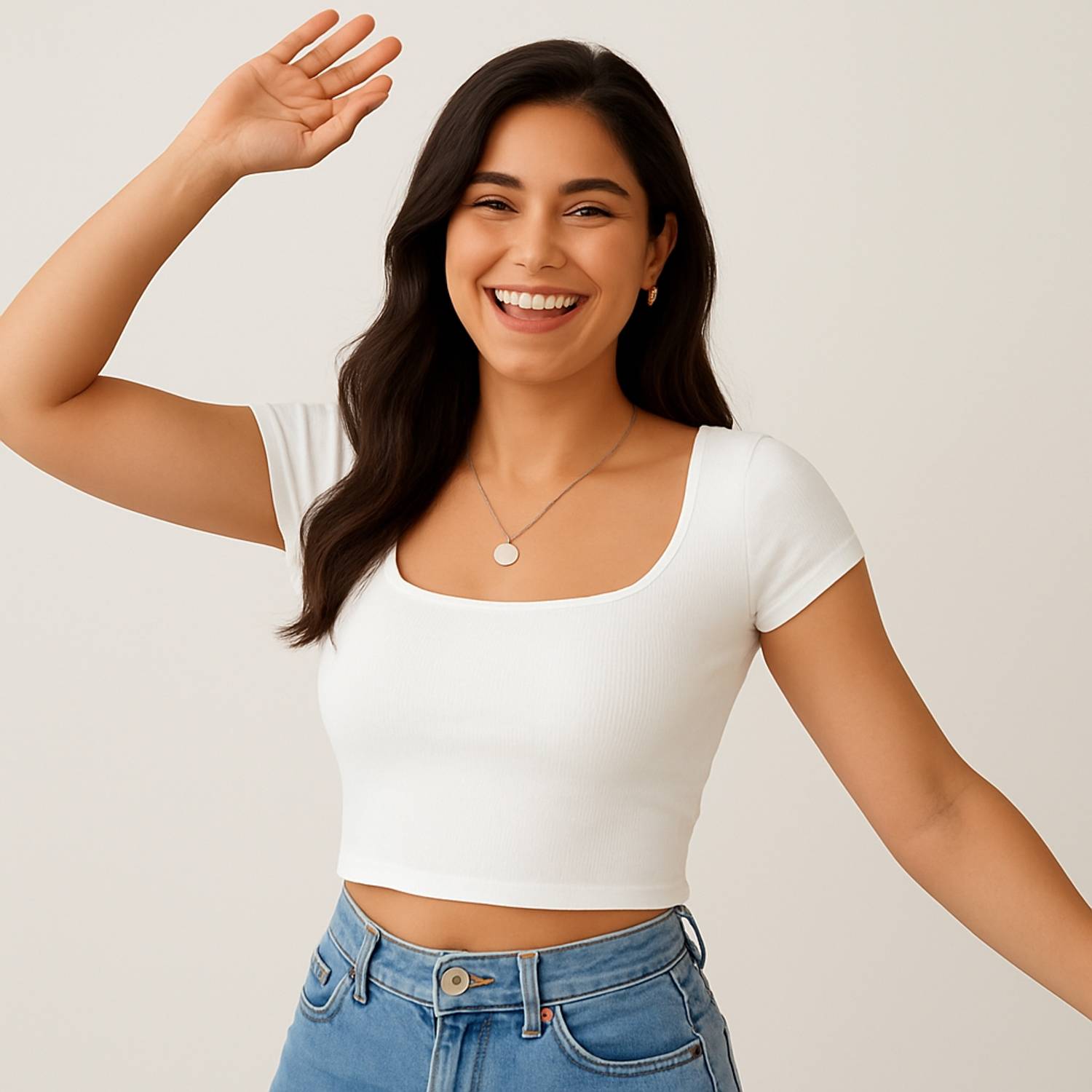 LOVERSBITE Casual Raglan Sleeves Solid Women White Top