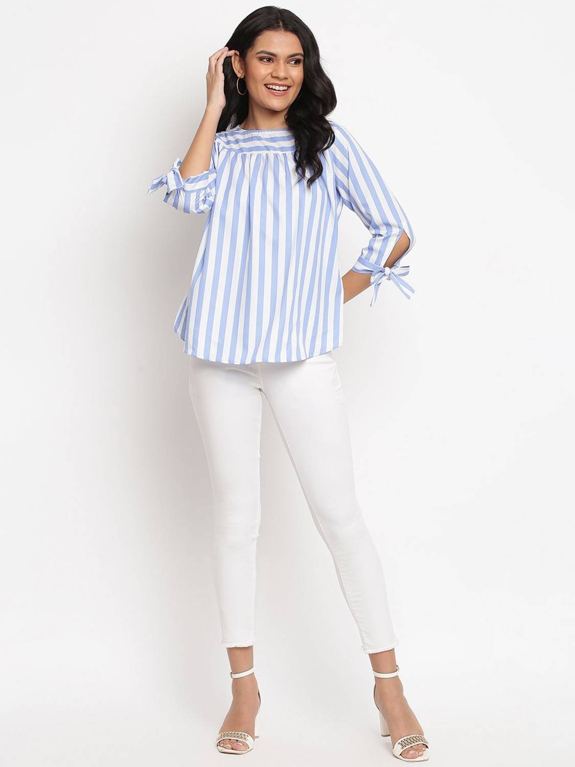 Aumira Casual Solid Women White Top