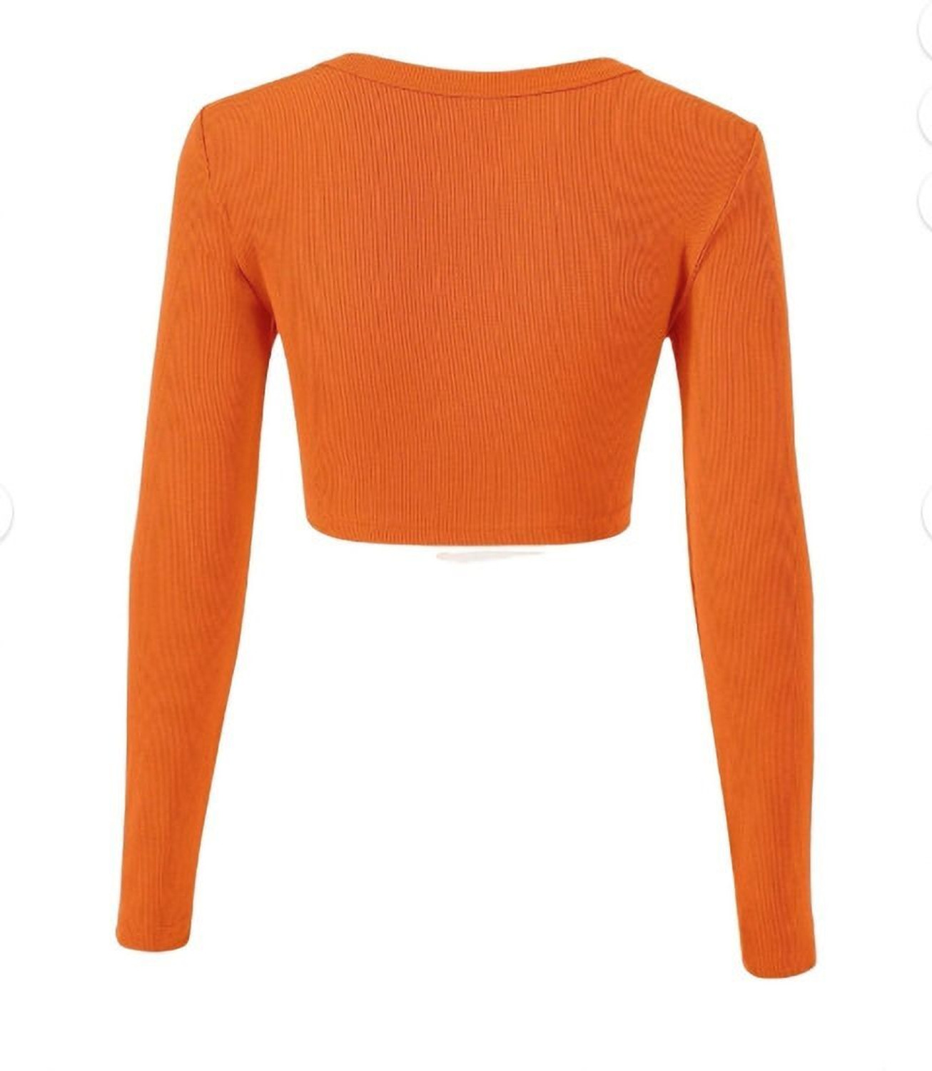 Image of TRENDY ERA Casual Solid Women Orange Top