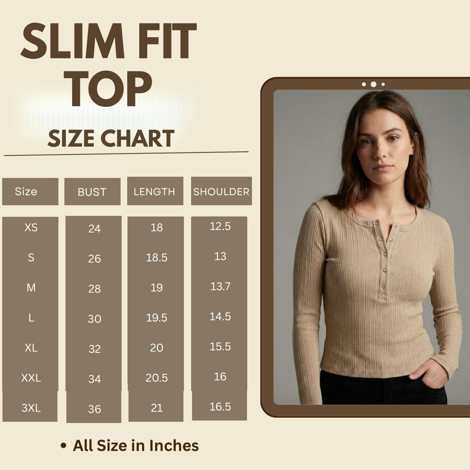 Image of HANG N HOLD Casual Self Design Women Beige Top