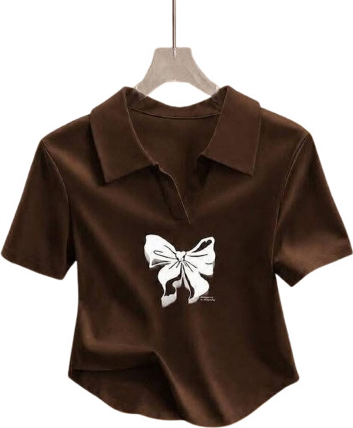 ABC Casual Printed Women Brown Top - Image 1