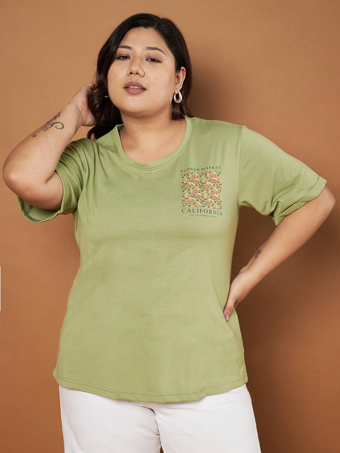 Austivo Casual Printed Women Green Top