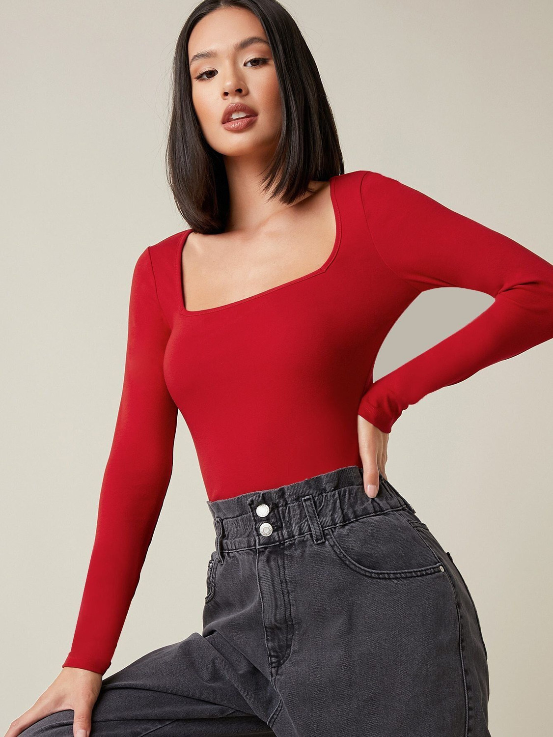 Image of Aahwan Casual Solid Women Red Top