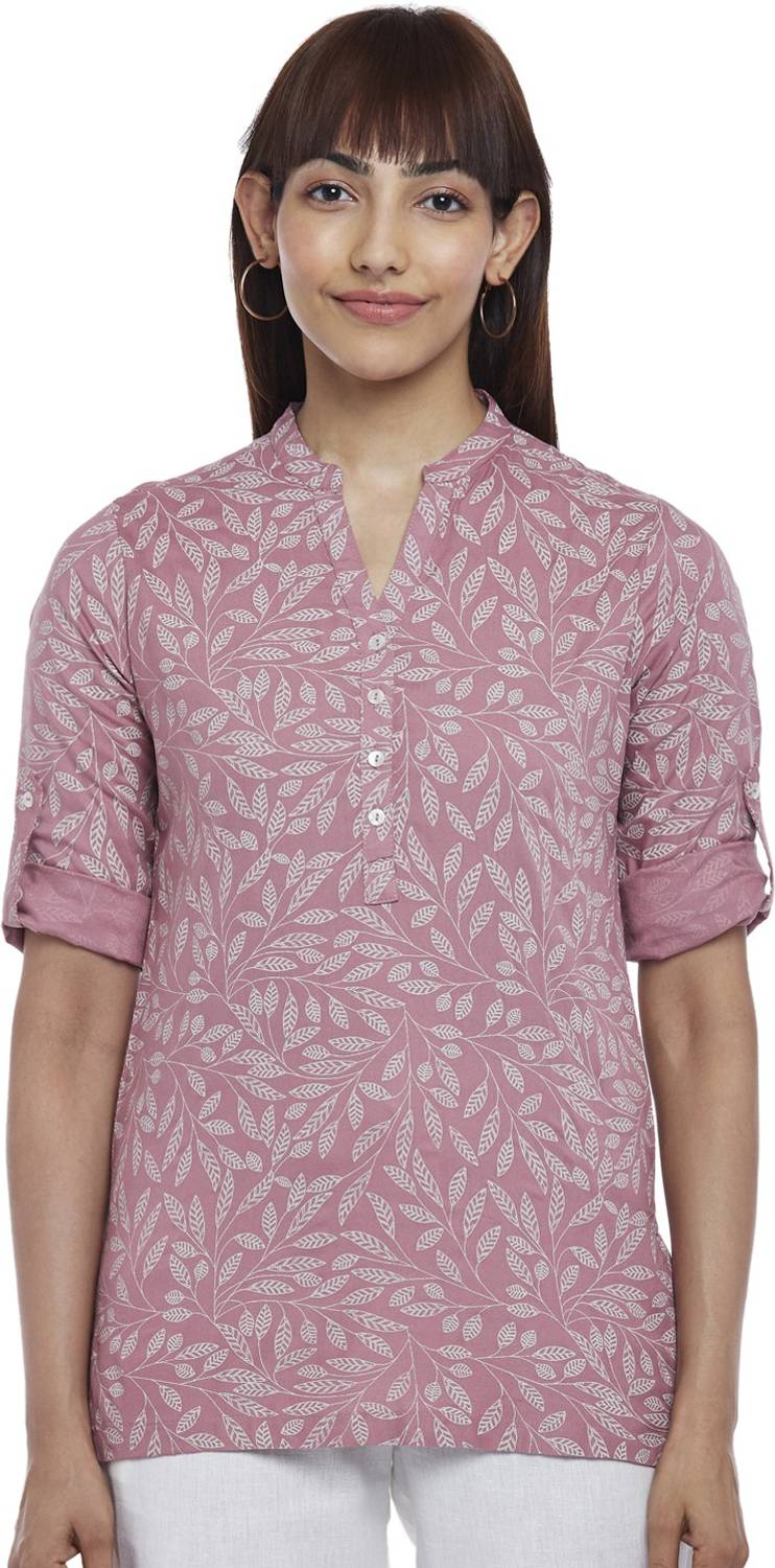 Akkriti by Pantaloons Casual Printed Women Pink Top