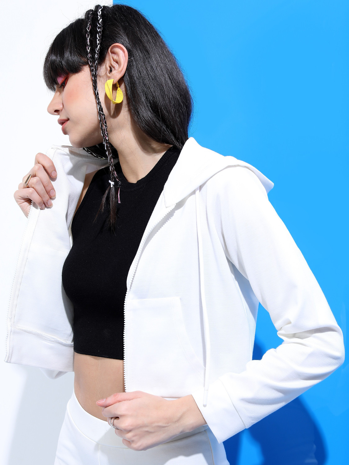 Image of Tokyo Talkies Party Solid Women White Top