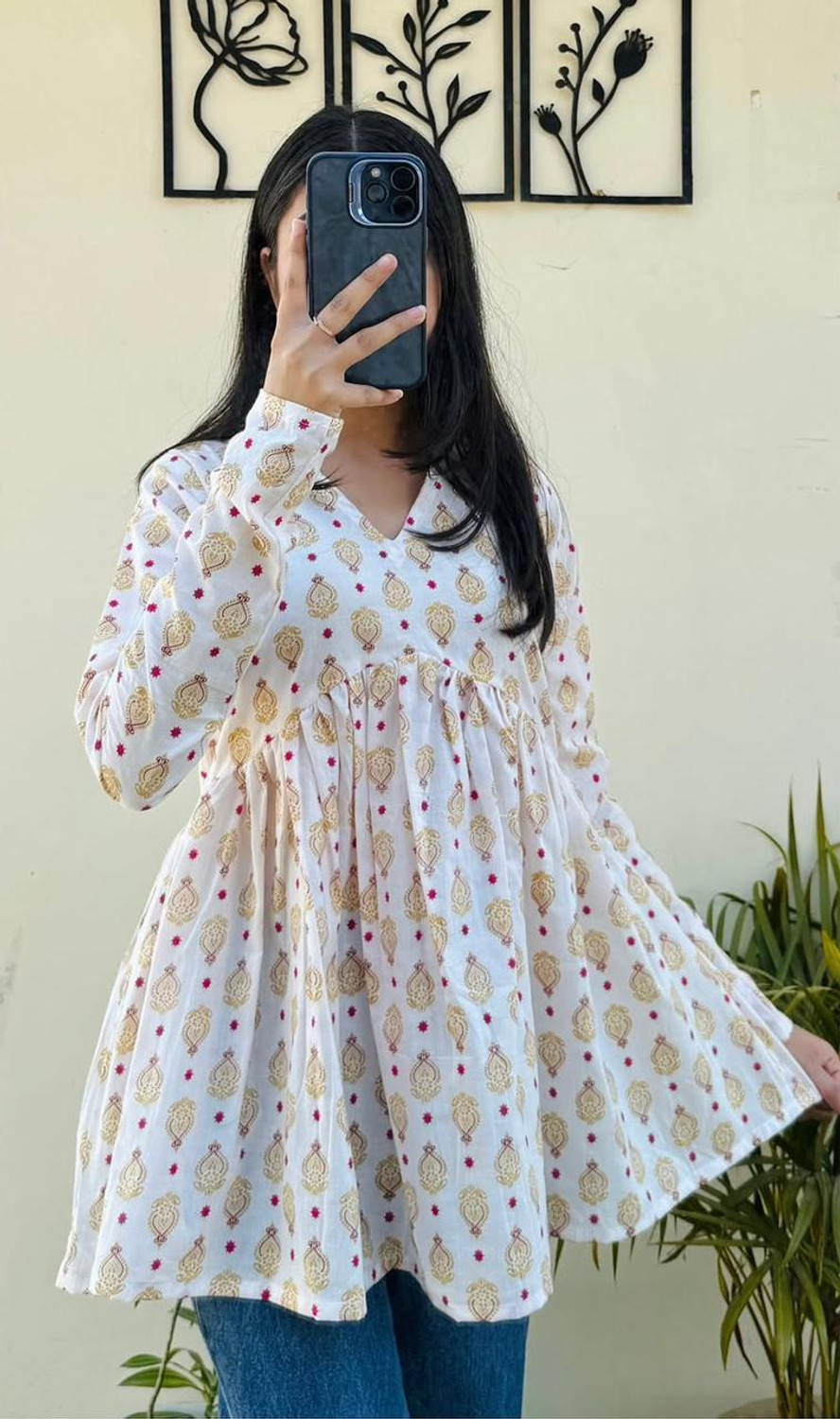 Image of JADHAM Casual Printed Women White Top