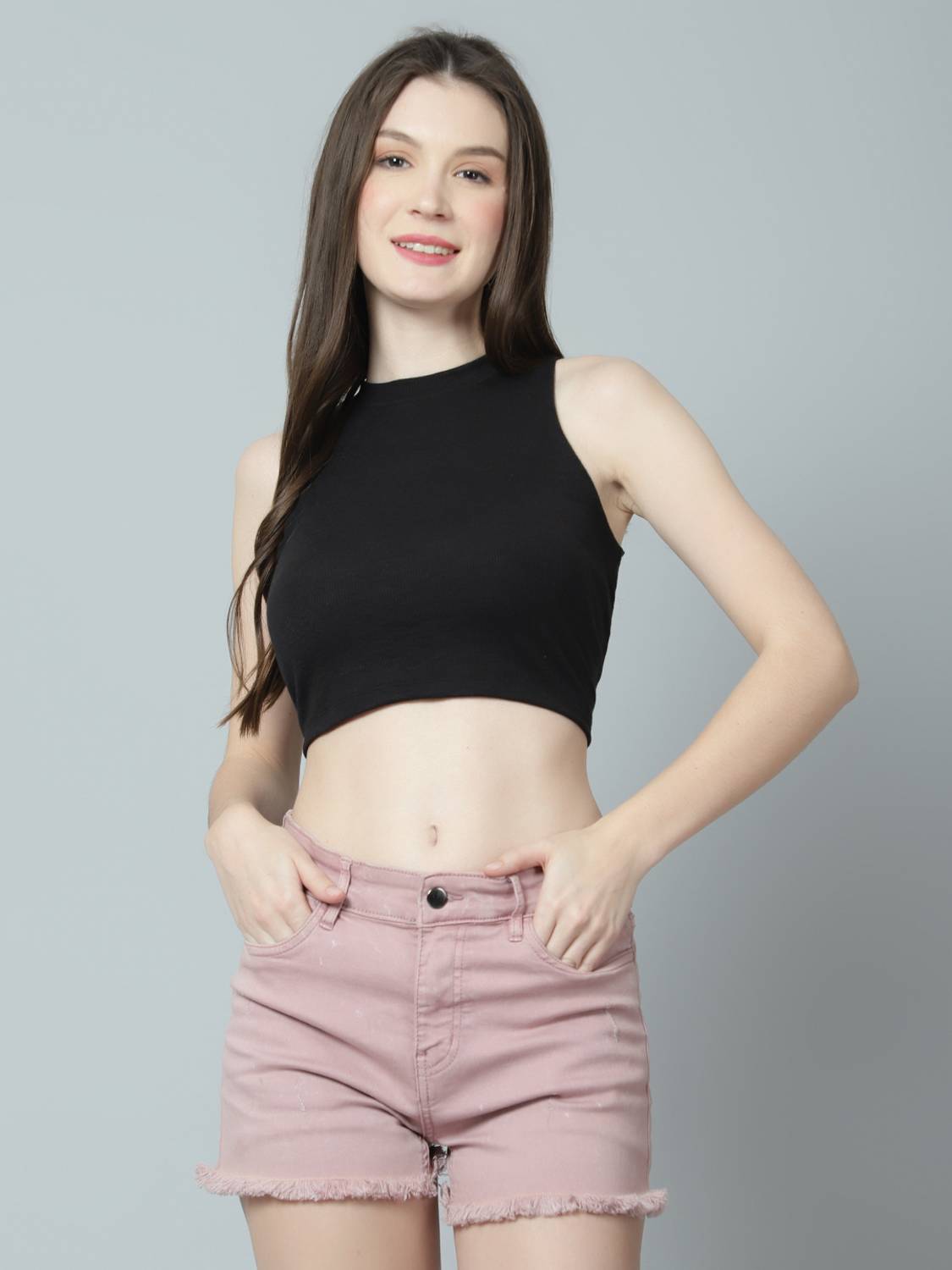 Ayvina Casual Solid Women Black Top
