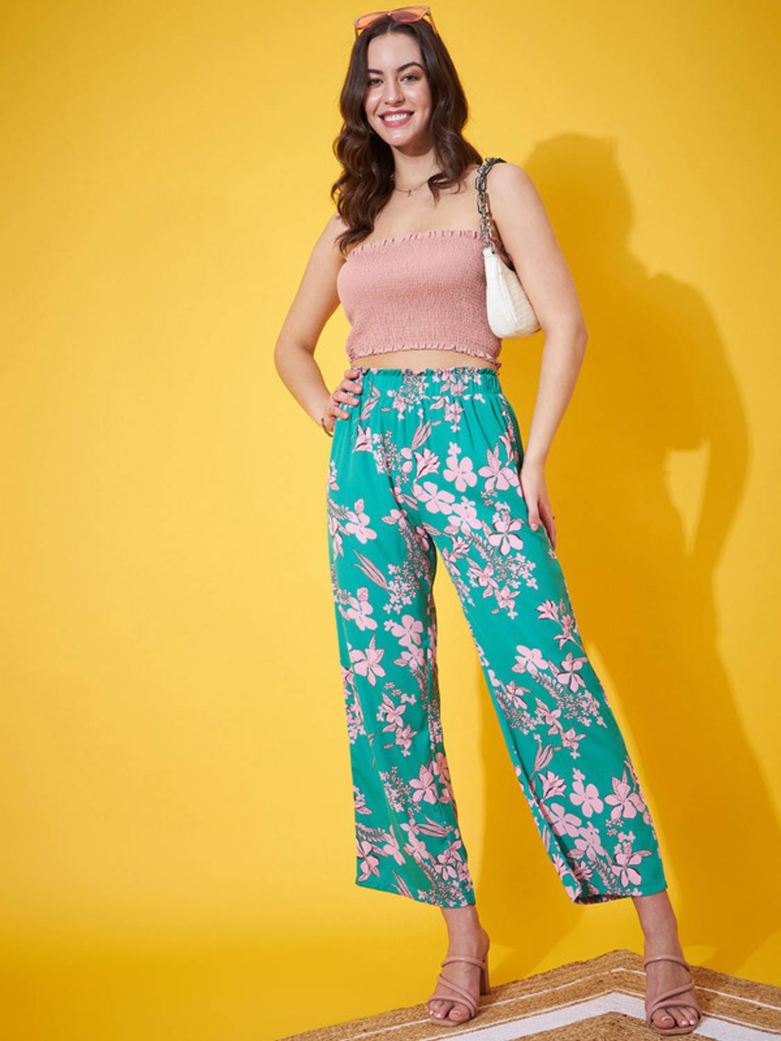 Berrylush Casual Self Design Women Pink Top