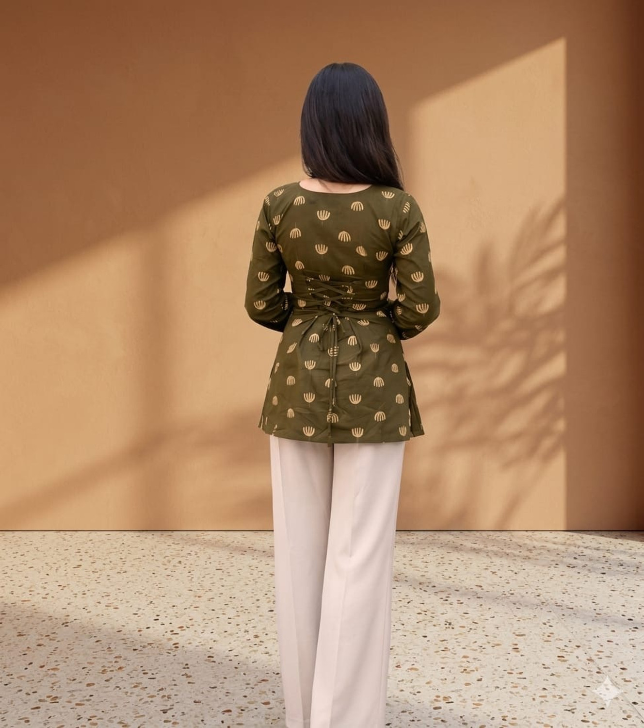 Image of MODAMIA Formal Printed Women Green Top