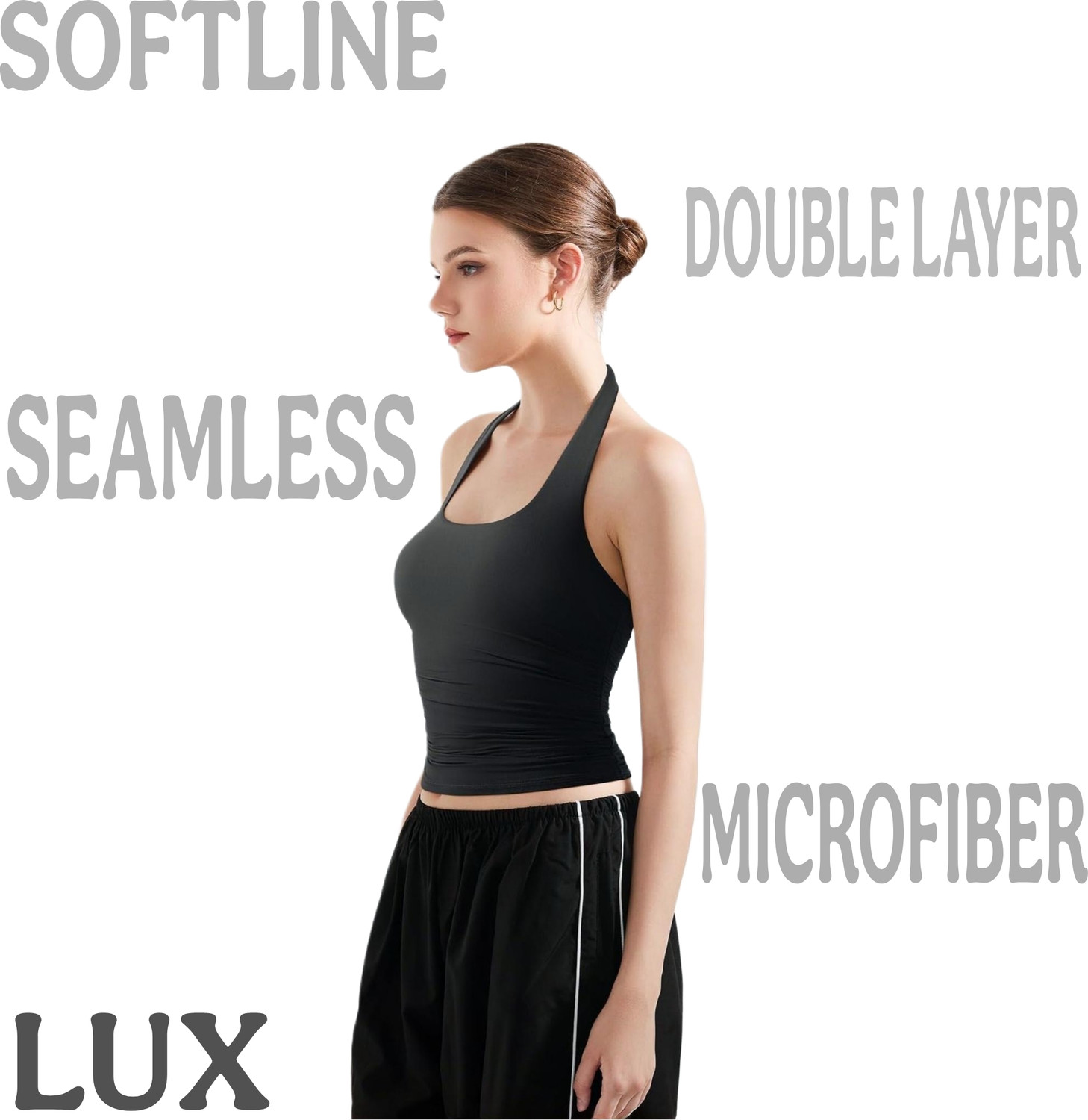 Image of SIGHTBOMB Casual Solid Women Black Top