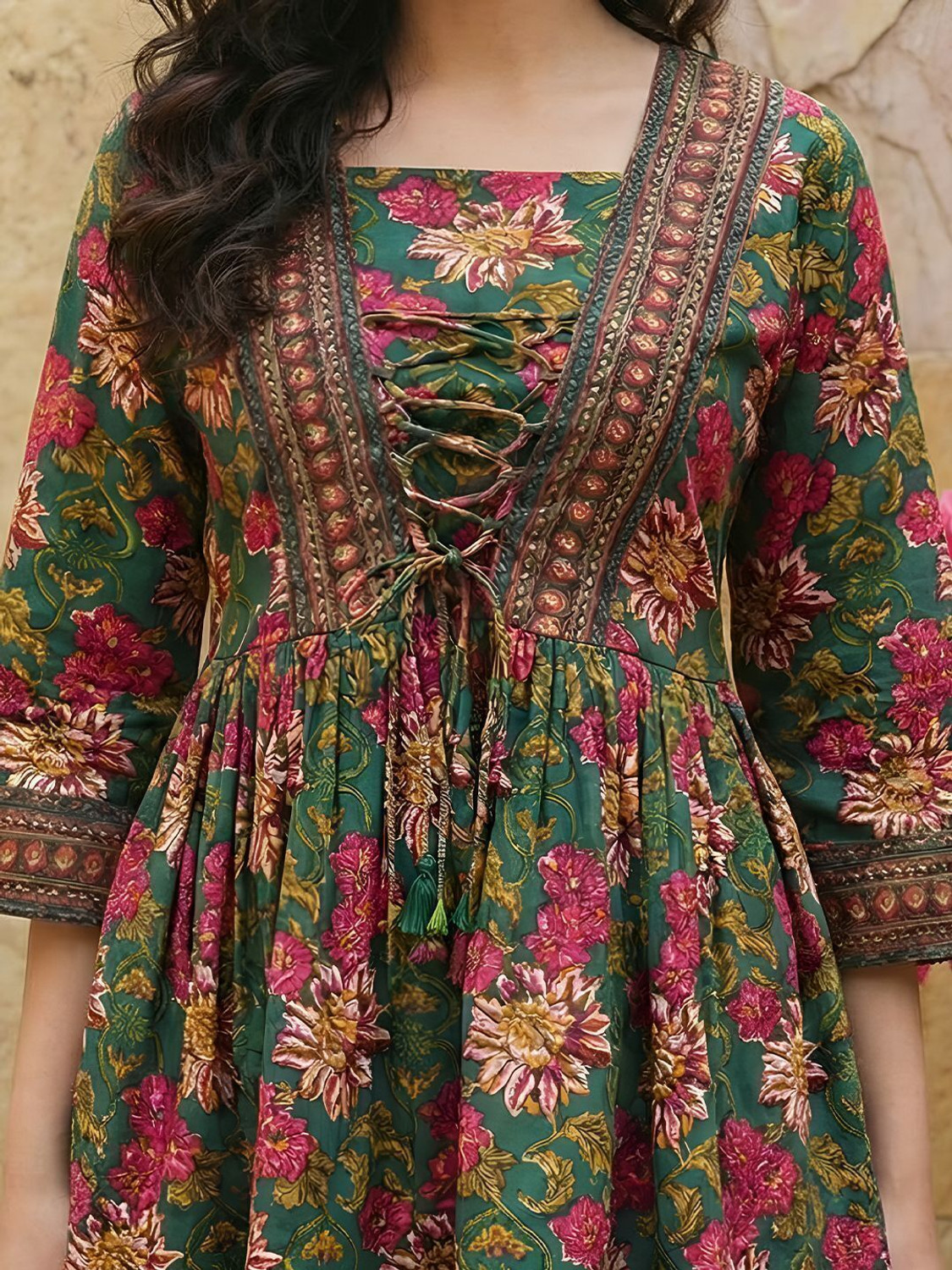 Image of EthCraft Casual Printed Women Multicolor Top