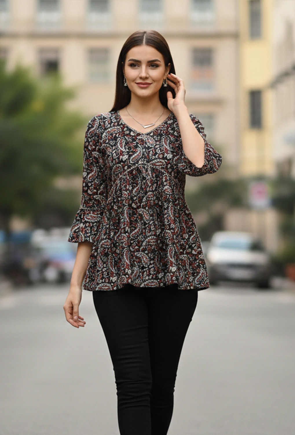 Image of RolyPoly Casual Floral Print Women Multicolor Top