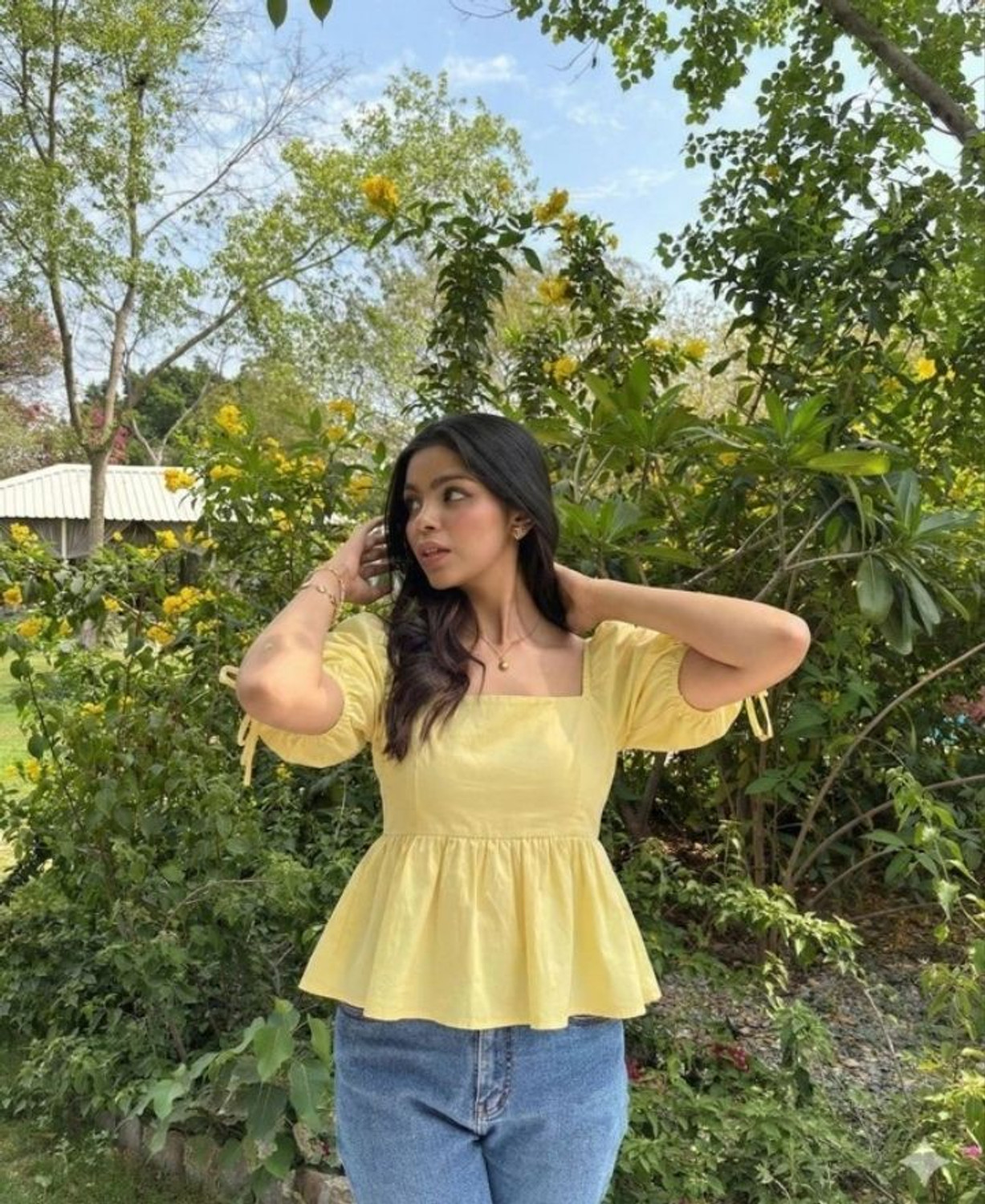 Image of NUSARA Casual Printed Women Yellow Top