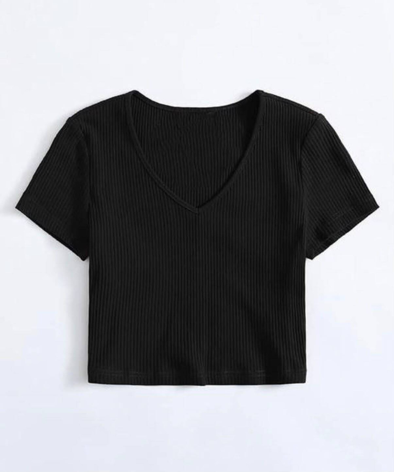 Image of CHENECLOTH Casual Self Design Women Black Top