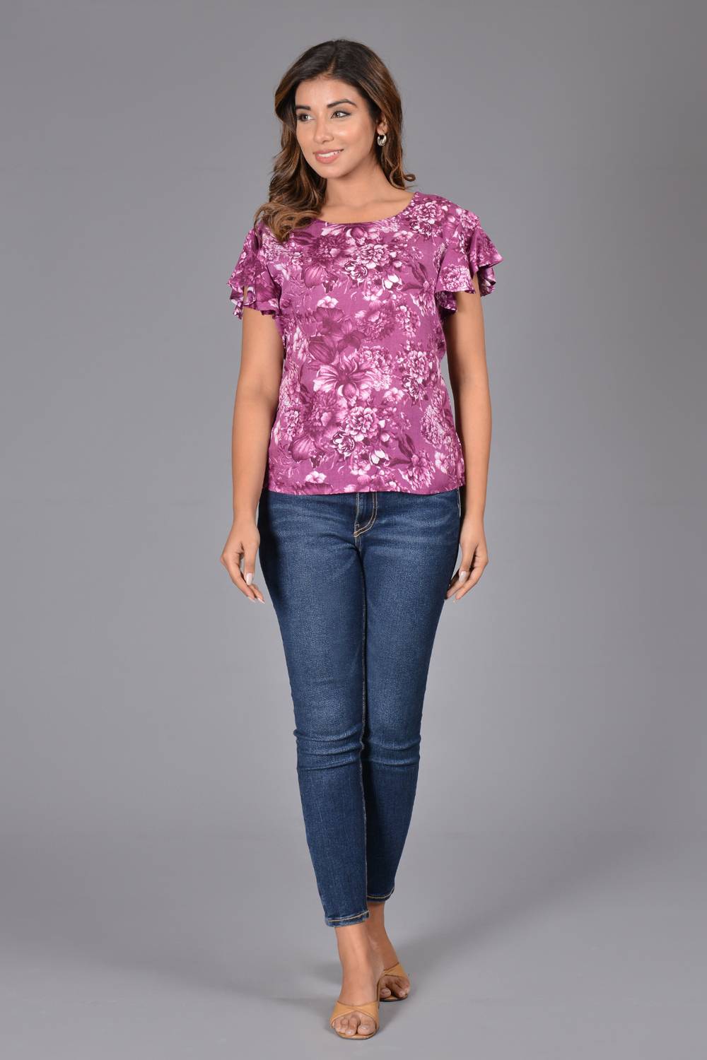 Bachuu Casual Printed Women Purple Top