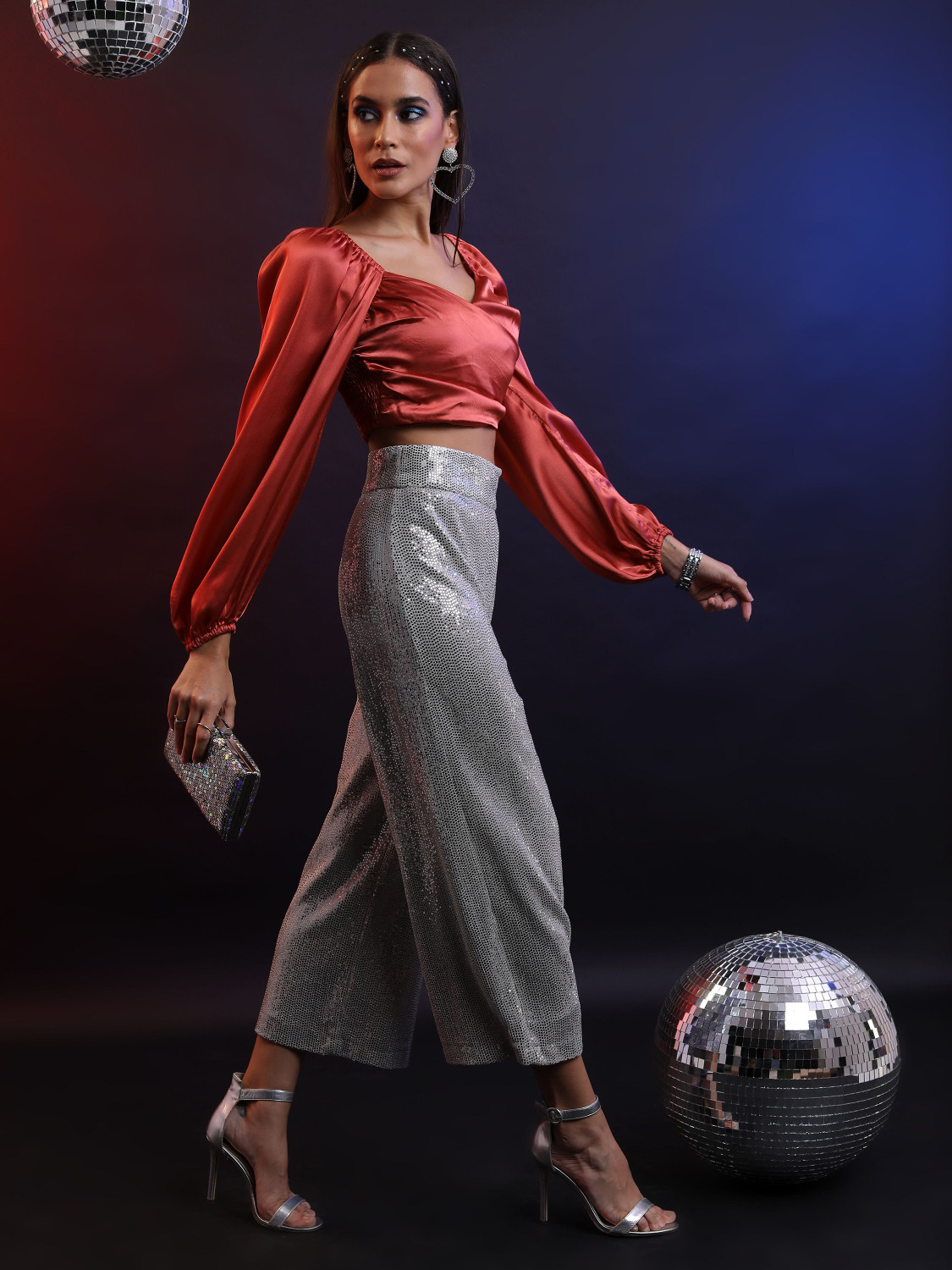 Image of Tokyo Talkies Party Solid Women Red Top