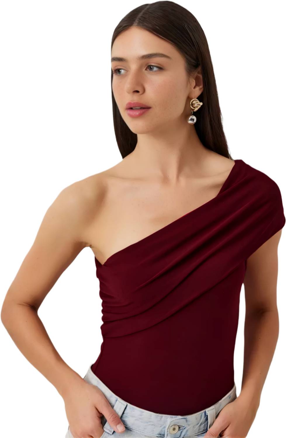 SIGHTBOMB Party Sleeveless Solid Women Maroon Top