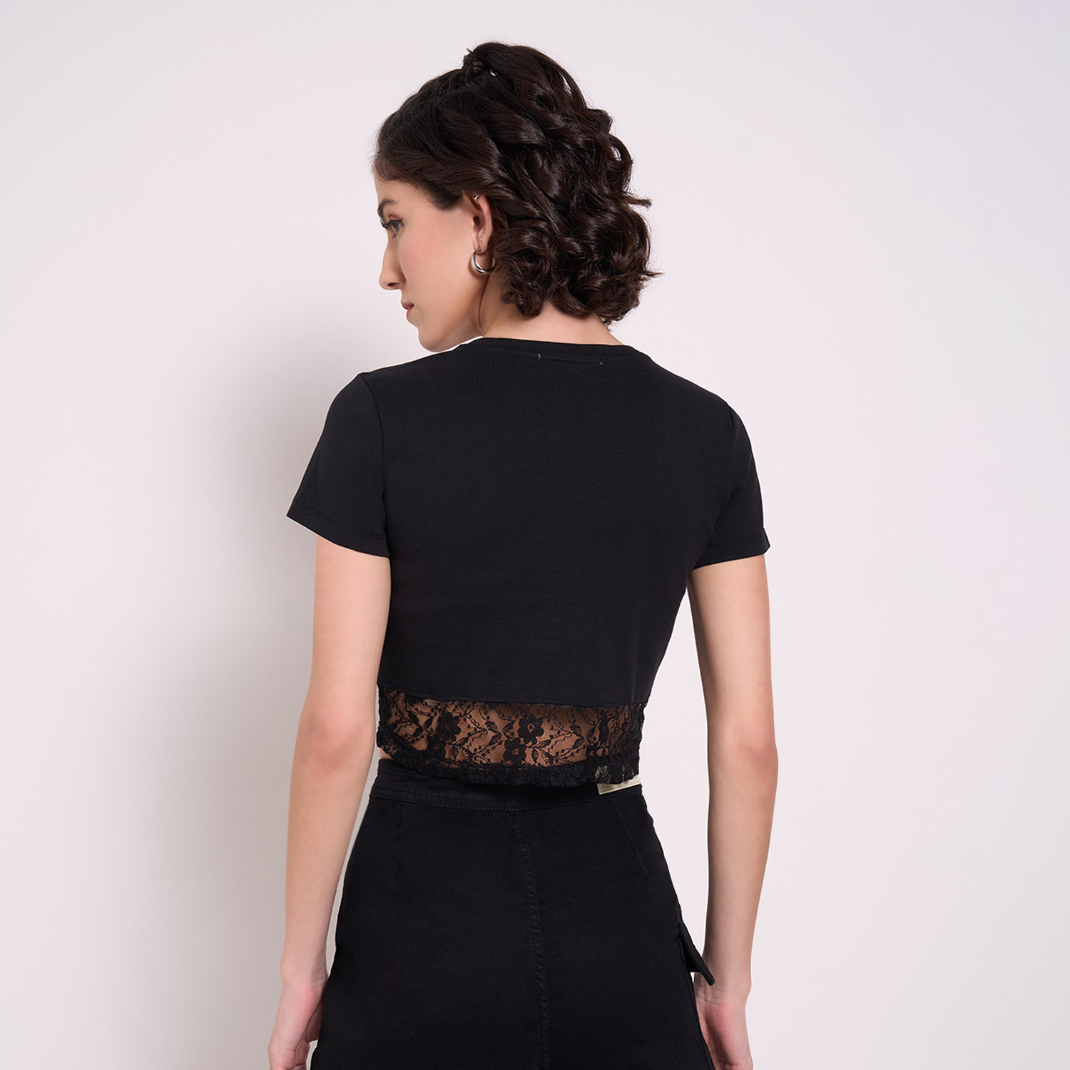 Image of SF Jeans by Pantaloons Casual Solid Women Black Top