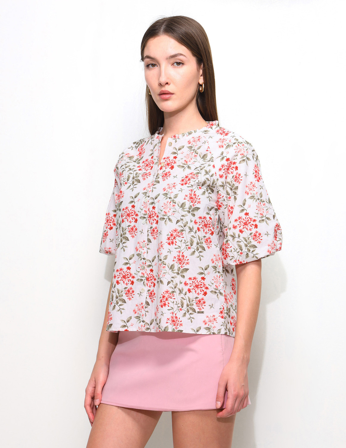 Image of U.S. POLO ASSN. Casual Floral Print Women White Top