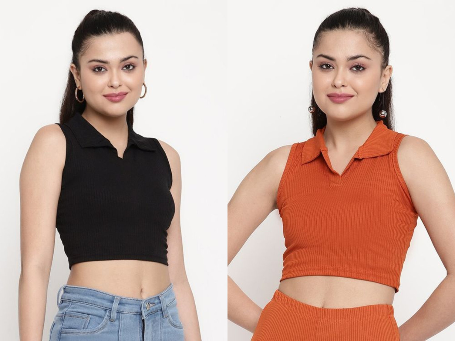 Image of METRONAUT Casual Self Design Women Orange Top