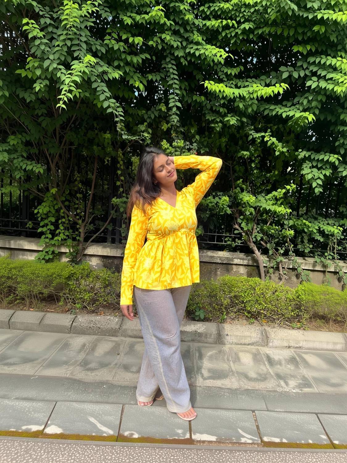 GYANICREATION Formal Printed Women Yellow Top