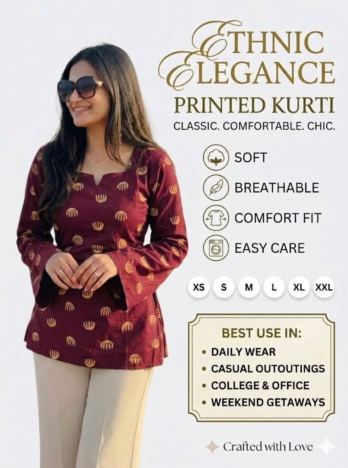 Image of MODAMIA Formal Printed Women Maroon Top