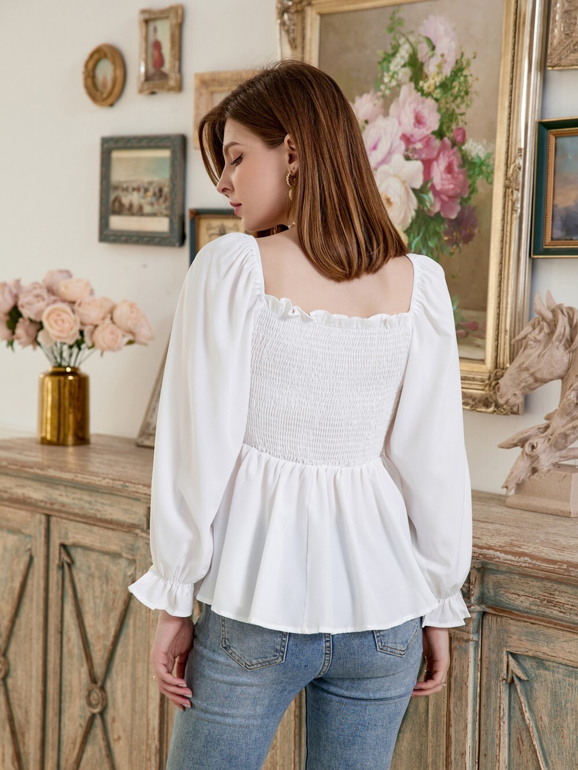Image of Fery London Casual Solid Women White Top