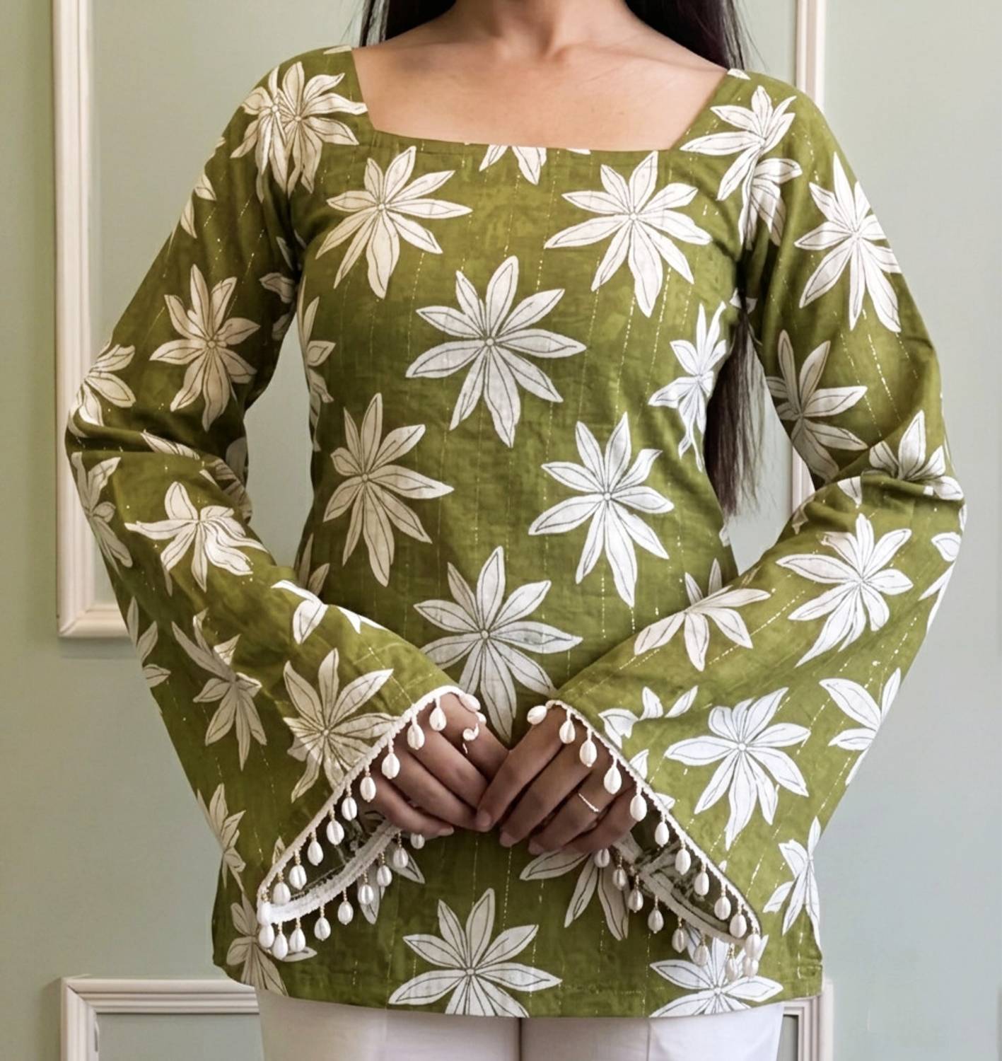 Fabric Fetch Floral Print Straight Kurta - Image 2