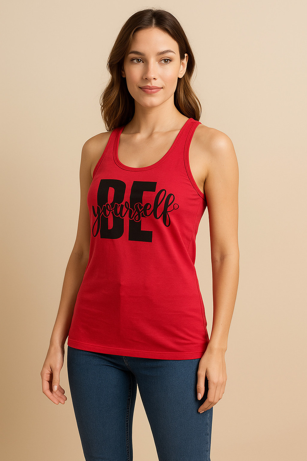 Image of Fleximaa Casual Printed Women Orange Top