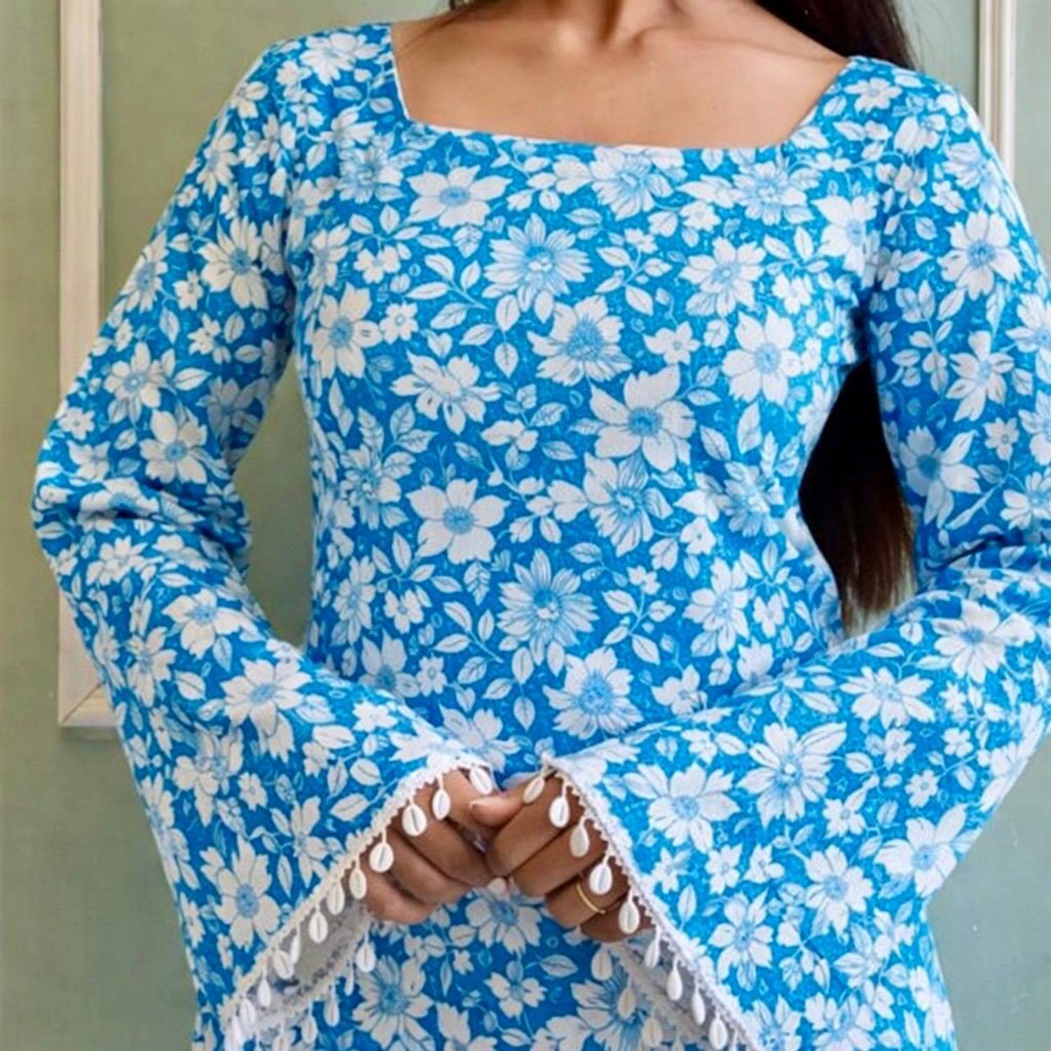 Andheriya Attire Casual Printed Women Blue Top
