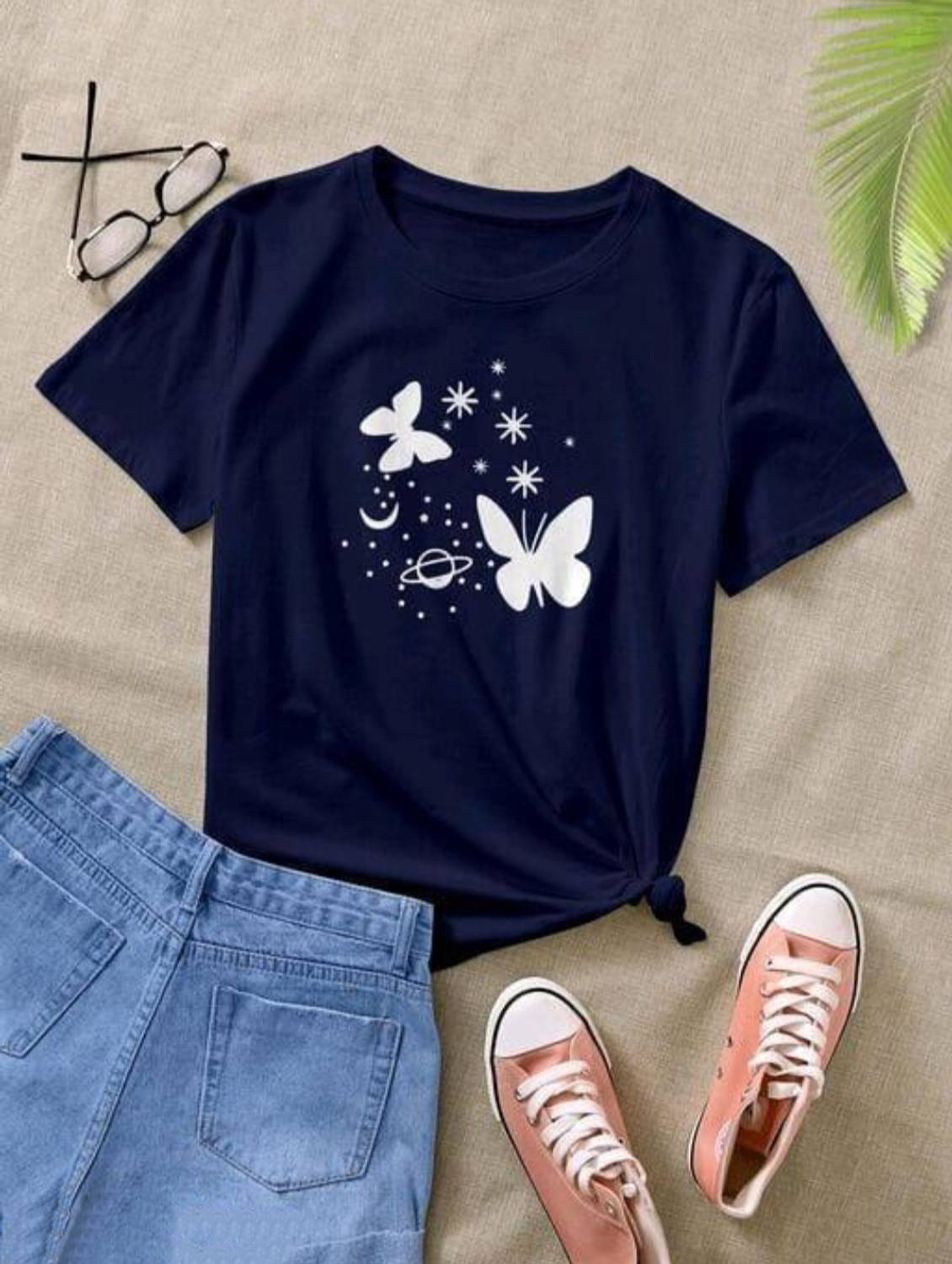 deslizar Casual Printed Women Blue Top