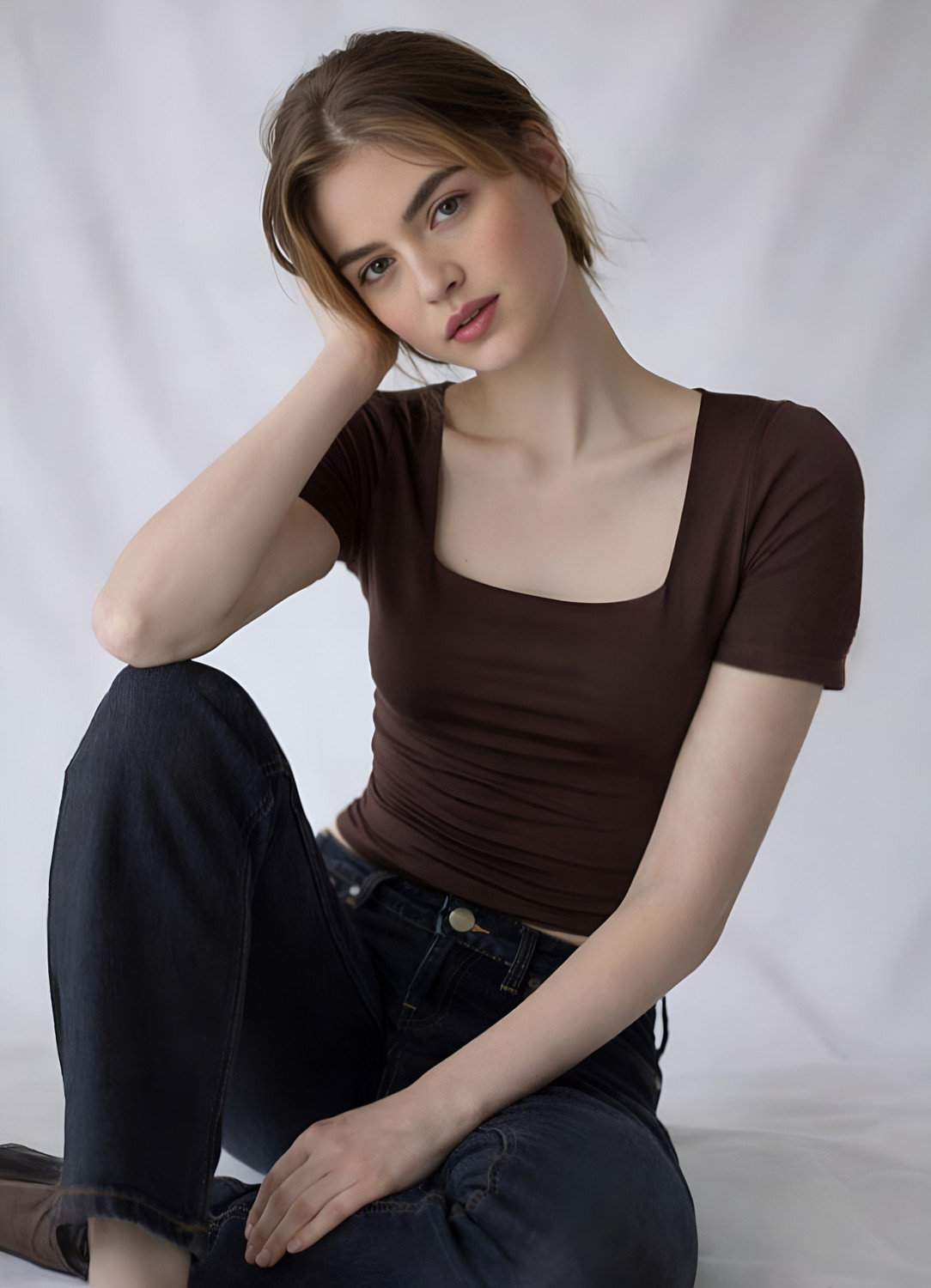 Image of SIGHTBOMB Party Solid Women Brown Top