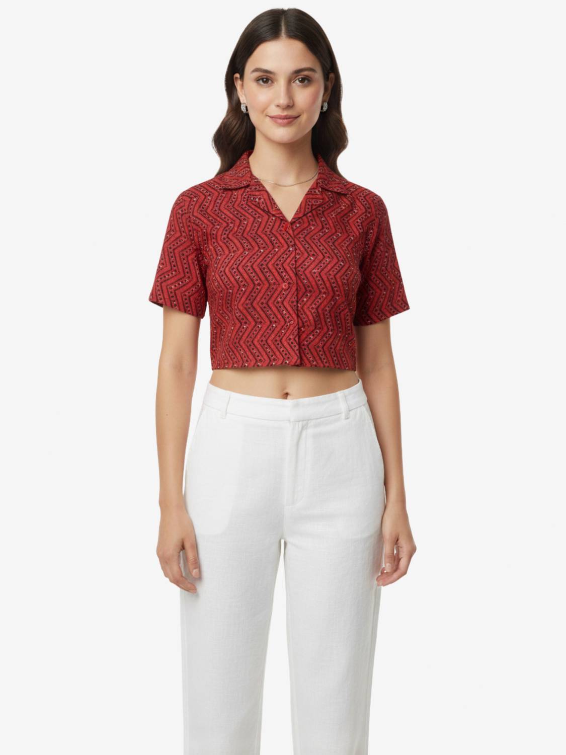 Artisan Glory Casual Printed Women Red Top