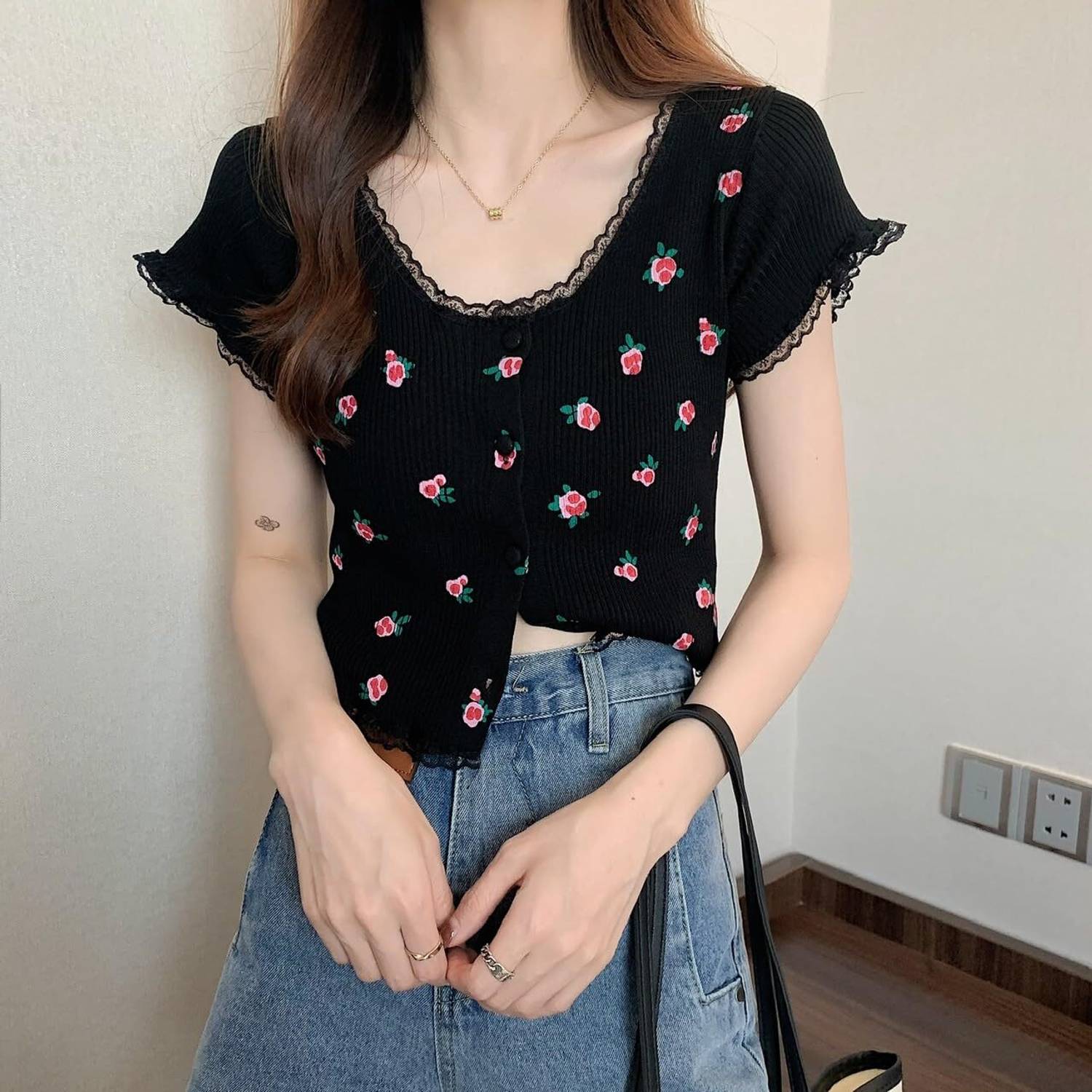 Icw Casual Printed Women Green Top - Image 2