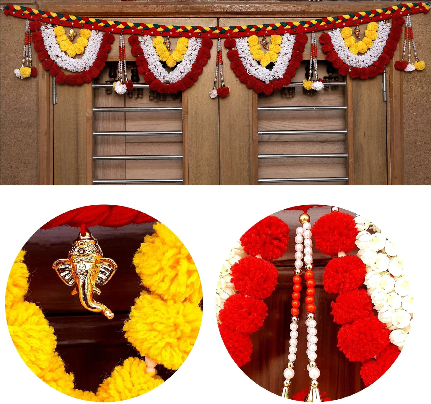 Image of BLACK BERLIN Authentic Handcrafted Toran: Celebrating India's Artistic Heritage Toran