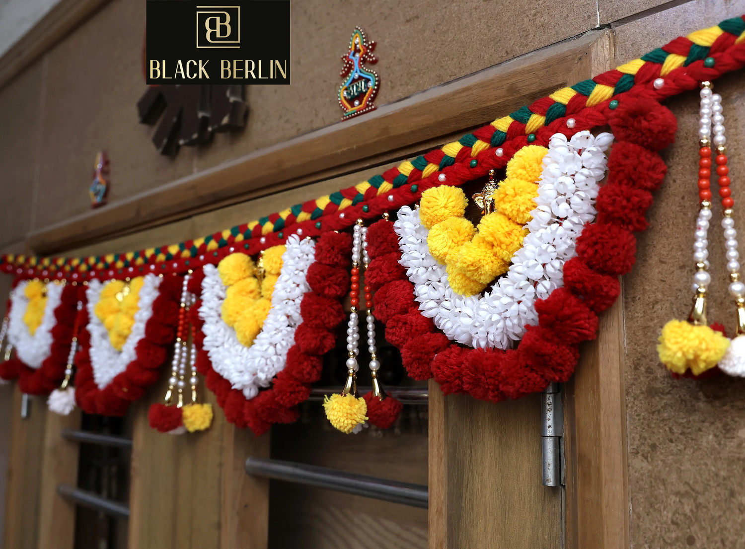 Image of BLACK BERLIN Authentic Handcrafted Toran: Celebrating India's Artistic Heritage Toran