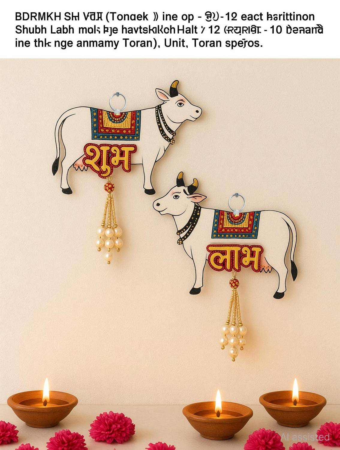 BDRMKH Shubh Labh wall hanging Toran