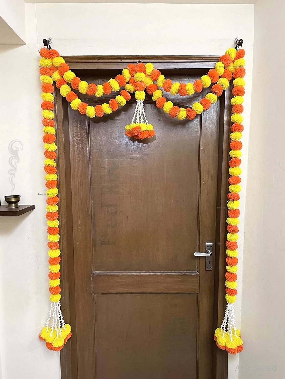 AARSHI CREATION Artificial Marigold Flowers and Tuberose Door Hanging | Wedding | Diwali | Xmas Toran