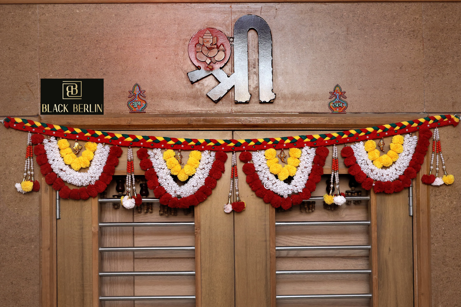 Image of BLACK BERLIN Authentic Handcrafted Toran: Celebrating India's Artistic Heritage Toran