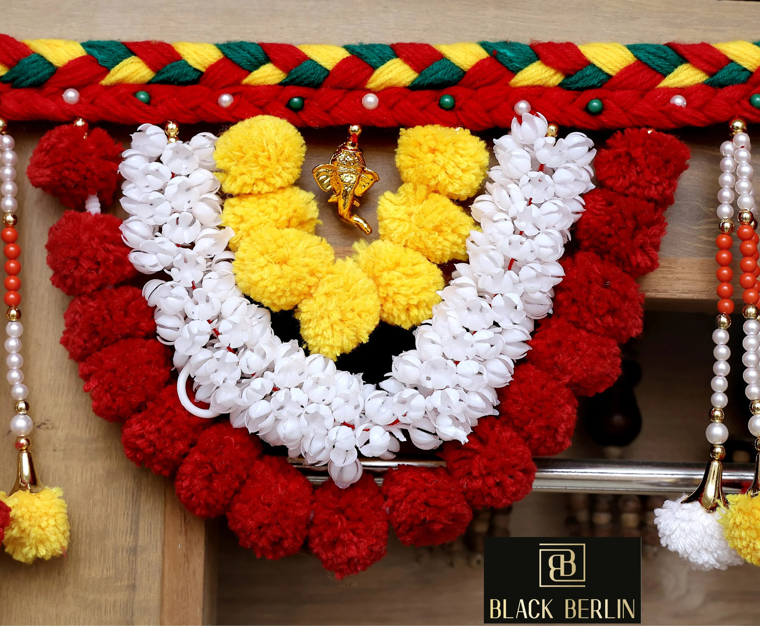 Image of BLACK BERLIN Authentic Handcrafted Toran: Celebrating India's Artistic Heritage Toran