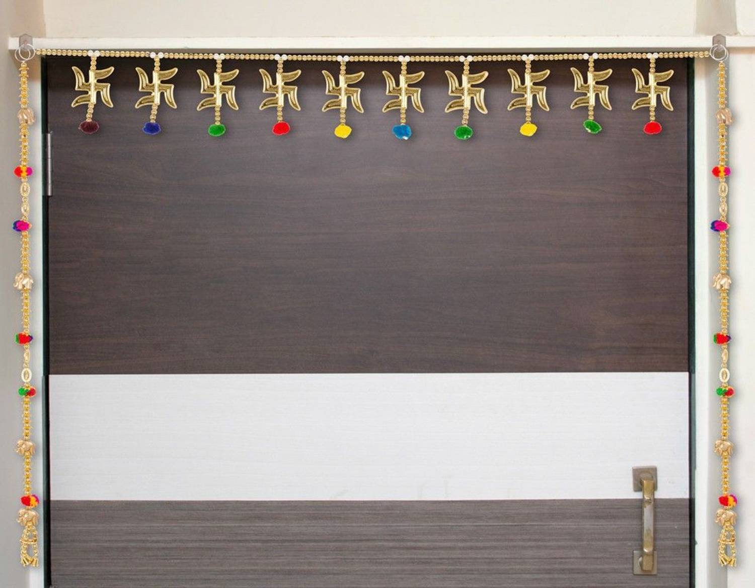 ARMONA CREATIONS Wall Hanging Toran, Handmade Light Weight Golden Bandhanwal, Home Decor, 3 Ft Toran