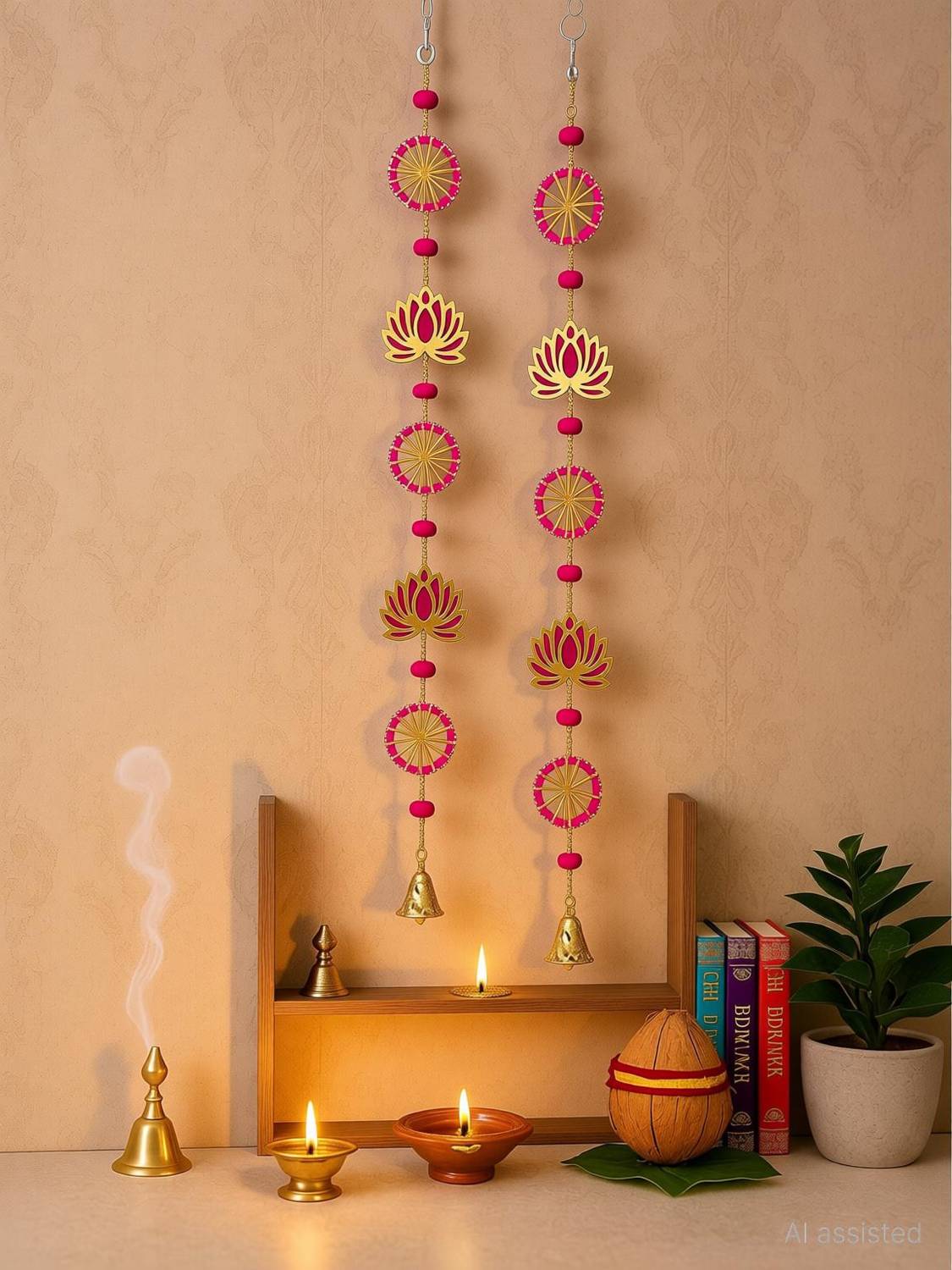 BDRMKH Wall Door Hanging Lotus Latkan decorative Toran