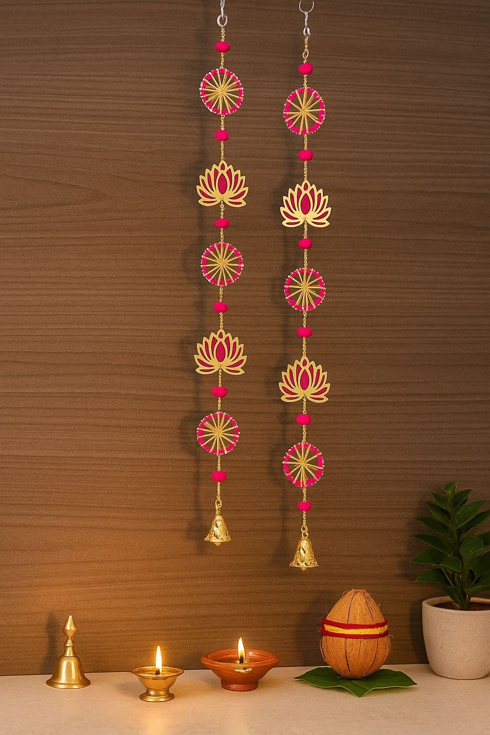 Image of BDRMKH Wall Door Hanging Lotus Latkan decorative Toran