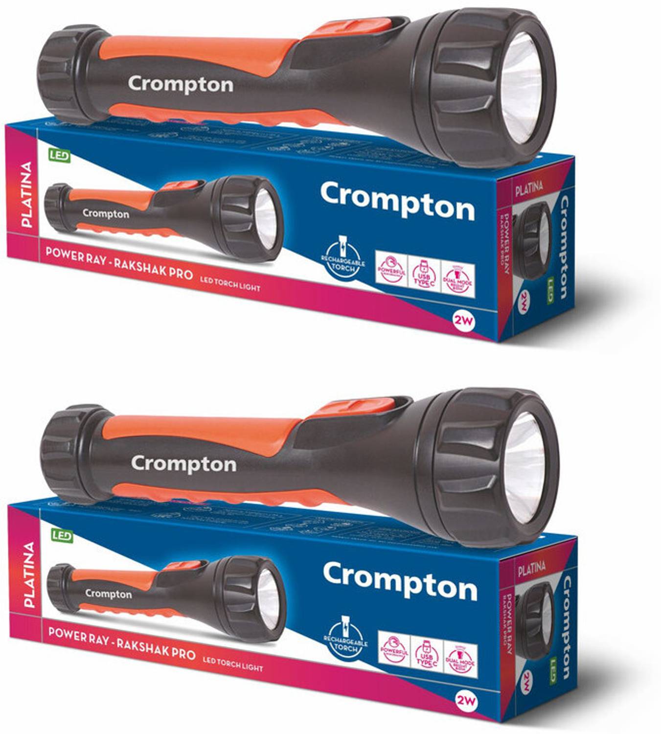 Crompton LED 2W Rakshak Pro Torch