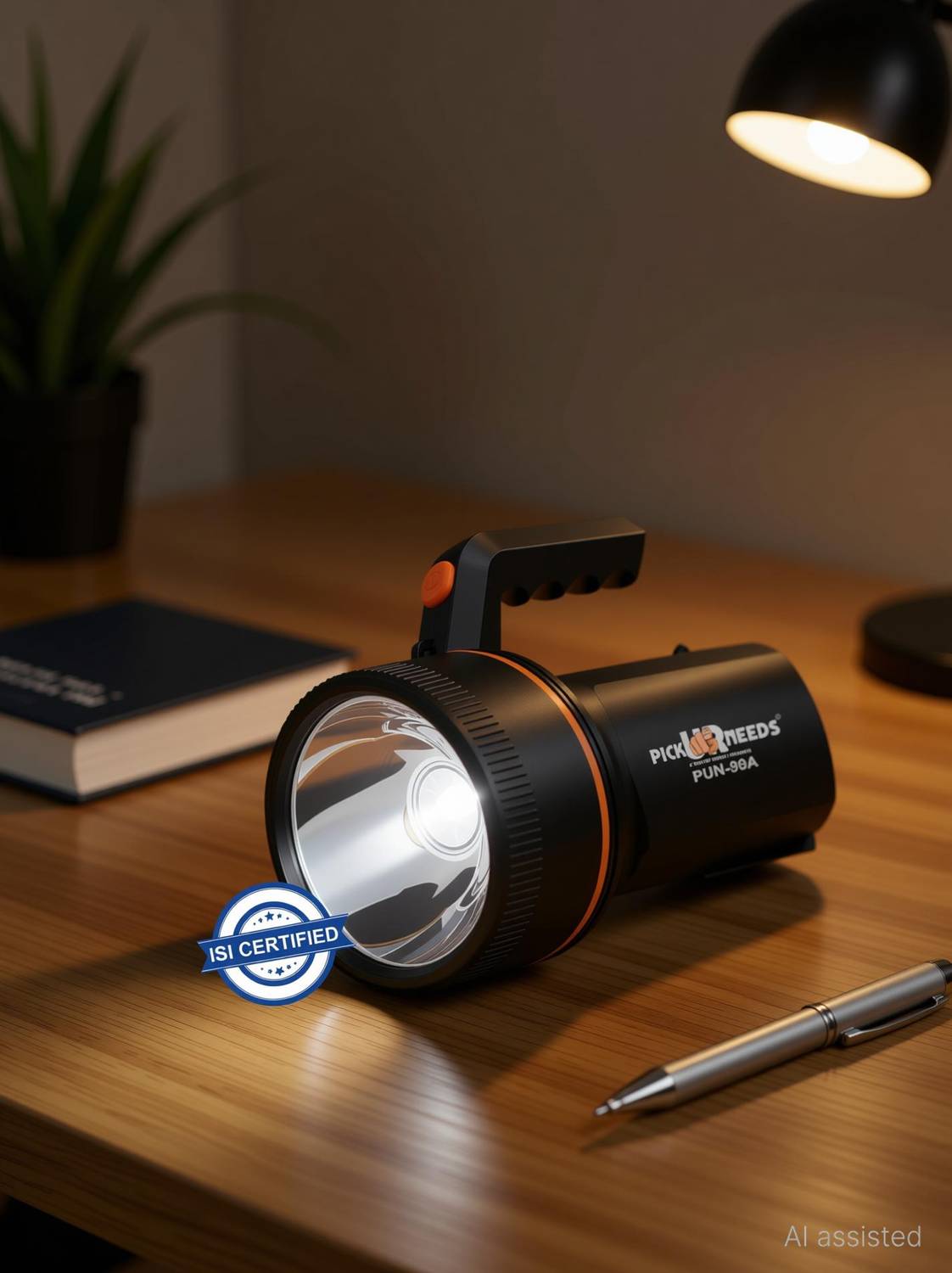Pick Ur Needs Torch Light 120W High Range (Range 1 Km.) with Lithium Battery Torch
