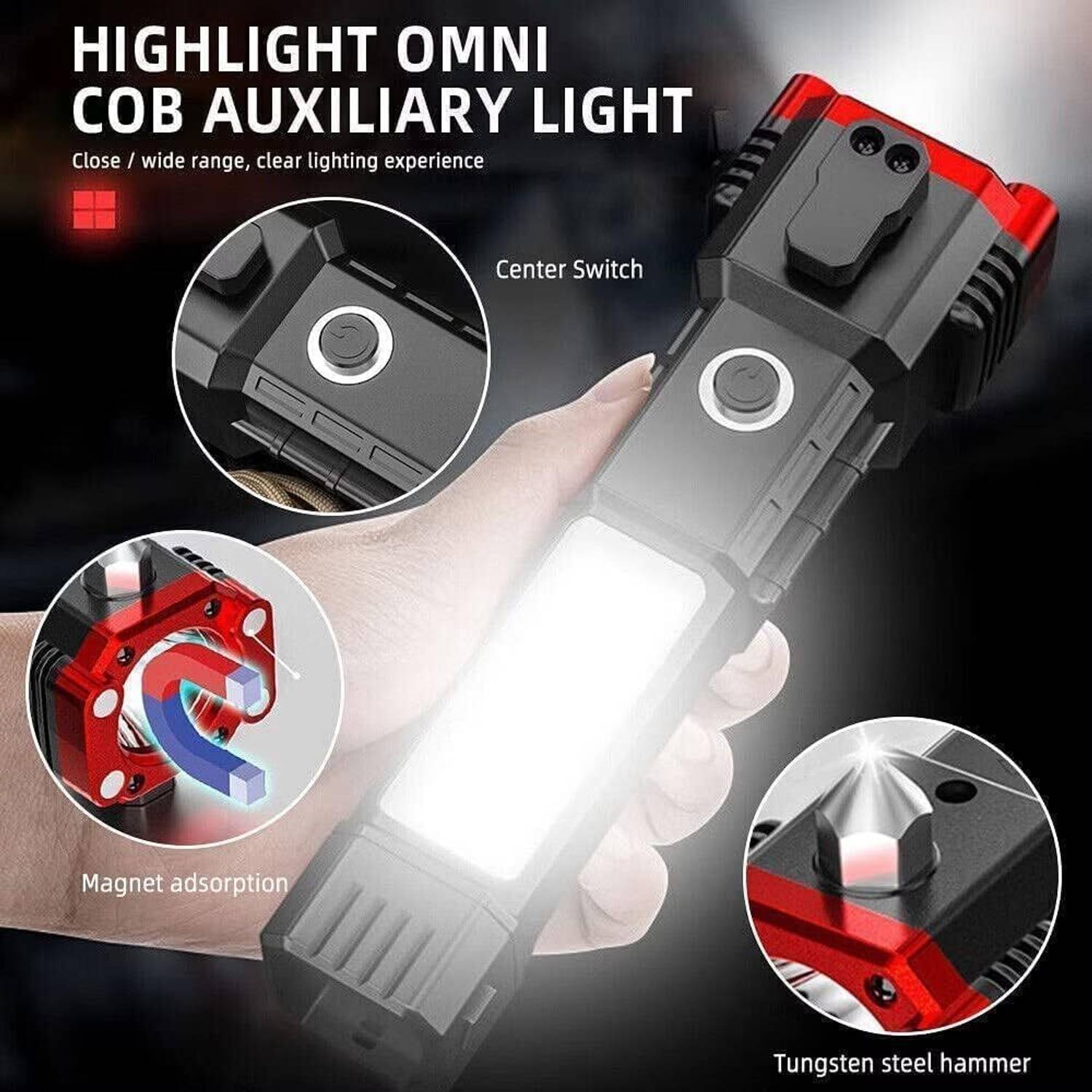 FLOSTRAIN Rechargeable LED Hammer Torch - Image 5