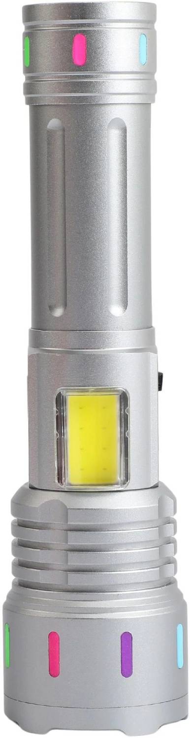 モナ MZ M939 (RECHARGEABLE LED METAL TORCH) Zoomable 4 Modes, 150W