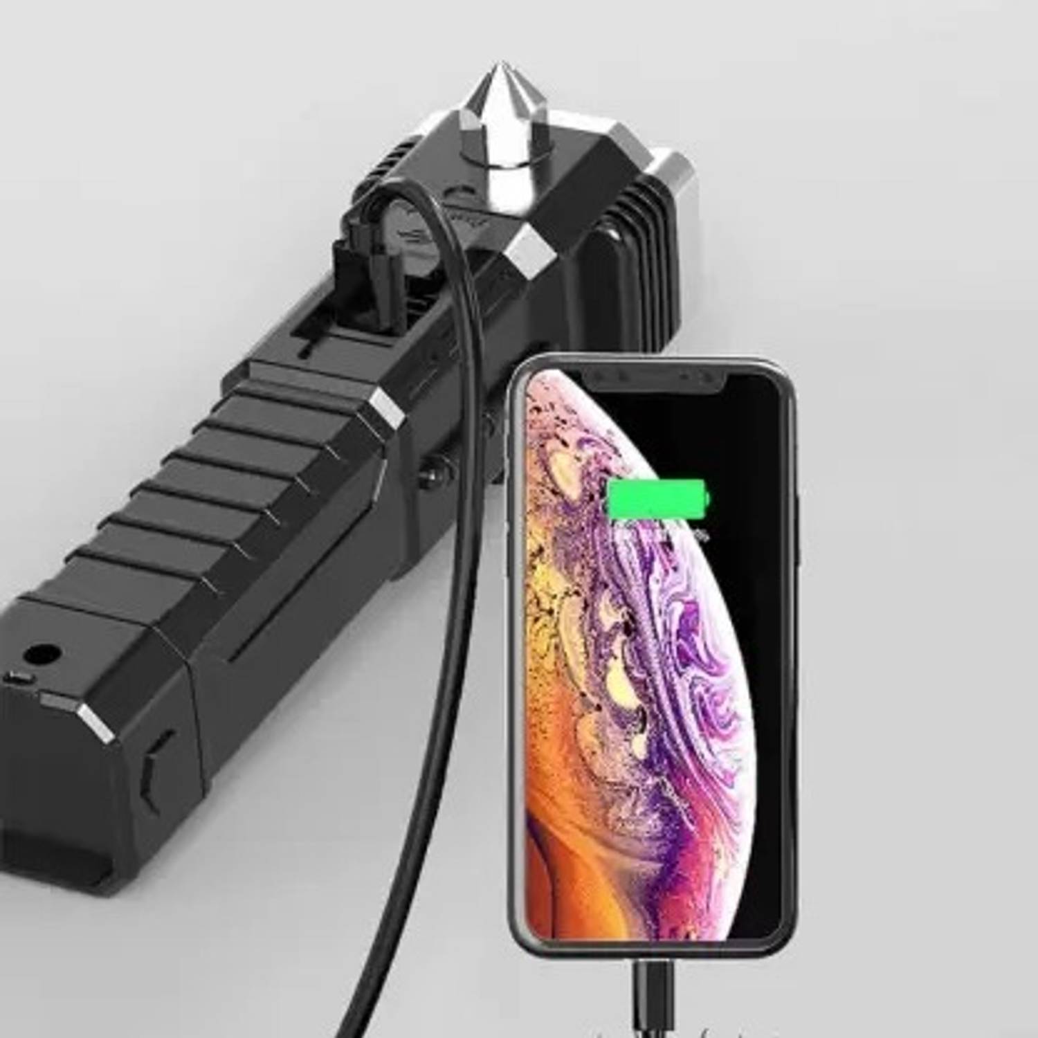 BSVR 4Modes LED Torch+Hammer+Power Bank 1146 Torch