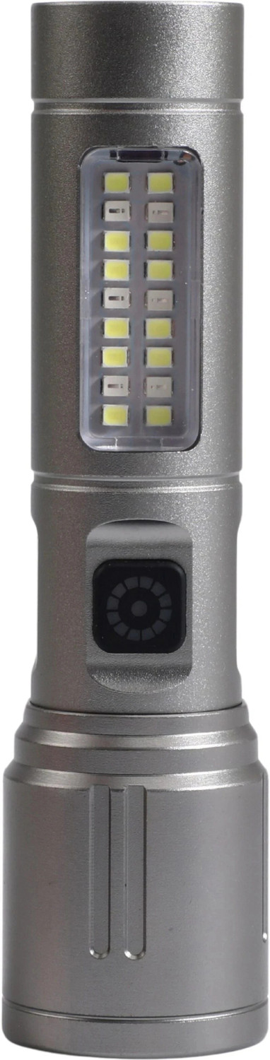 Image of MZ M032 (RECHARGEABLE LED METAL TORCH) Zoomable 80W with 1200mAh Battery & 6 Modes Torch